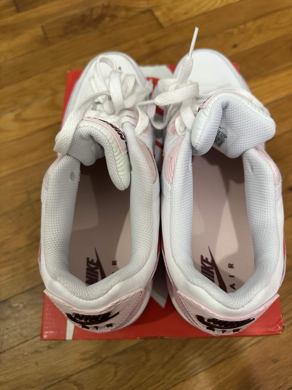 *New* Nike Air Max 90 LTR Big Kid White Pink (CD6864-114) Size 7Y - Picture 6 of 10